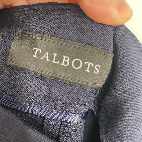 Talbots Pants Women’s 8 Navy High Waisted Straight Classic Career Professional - Picture 4 of 9